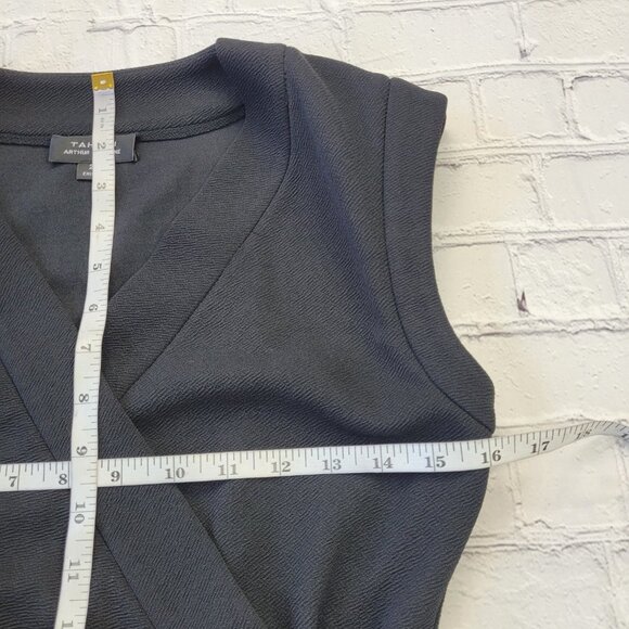 Tahari Woman’s Black Side Lace Up Faux Wrap Dress size 2 - Picture 4 of 13